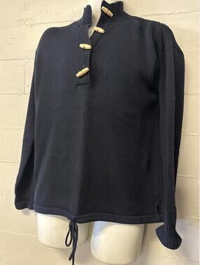 Women's Ralph Lauren blue toggle pullover sweater Small